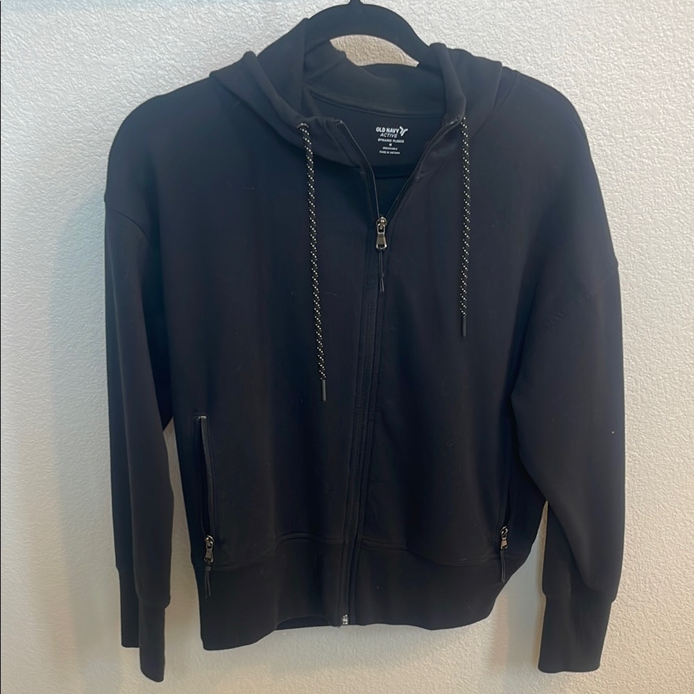 Old Navy Active Black Fleece Jacket